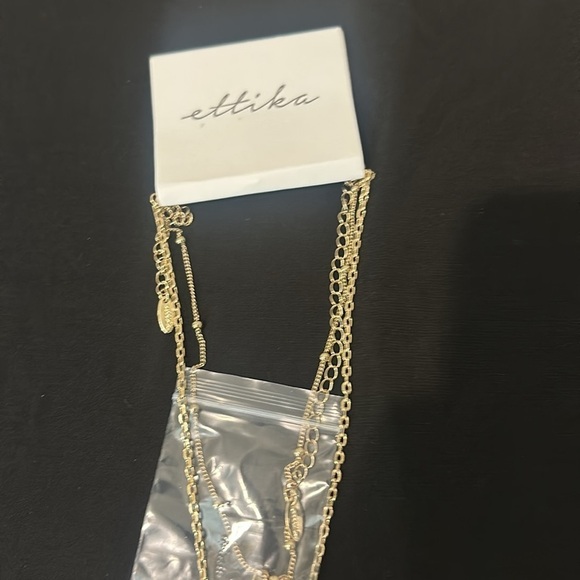 Ettika double heart charm necklace NWT - Picture 3 of 6